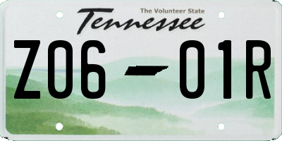 TN license plate Z0601R