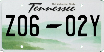 TN license plate Z0602Y