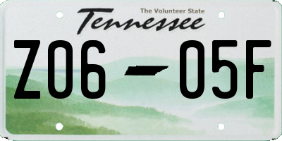 TN license plate Z0605F
