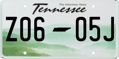 TN license plate Z0605J