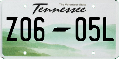 TN license plate Z0605L