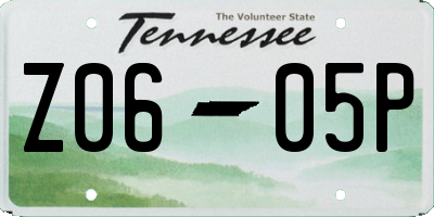 TN license plate Z0605P