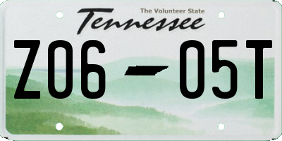TN license plate Z0605T