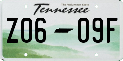 TN license plate Z0609F