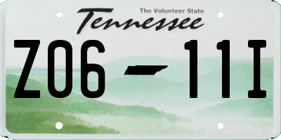 TN license plate Z0611I