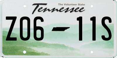 TN license plate Z0611S