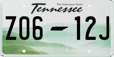 TN license plate Z0612J
