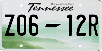 TN license plate Z0612R