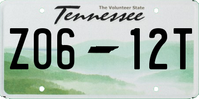 TN license plate Z0612T