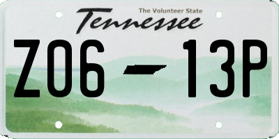 TN license plate Z0613P