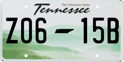TN license plate Z0615B