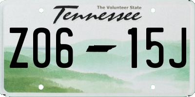 TN license plate Z0615J