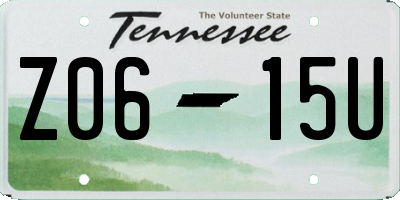 TN license plate Z0615U