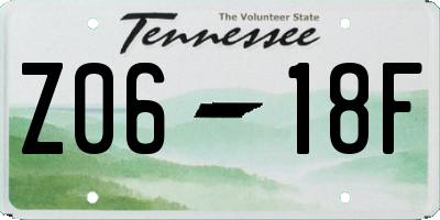 TN license plate Z0618F