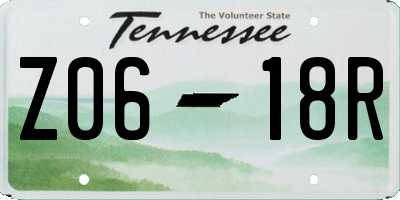TN license plate Z0618R