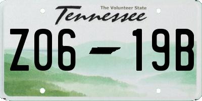 TN license plate Z0619B