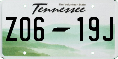 TN license plate Z0619J