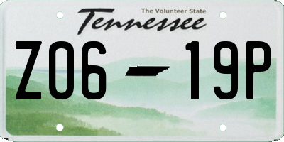 TN license plate Z0619P