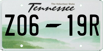 TN license plate Z0619R