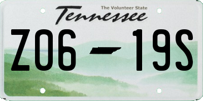 TN license plate Z0619S