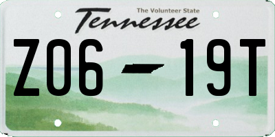 TN license plate Z0619T