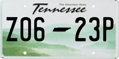 TN license plate Z0623P