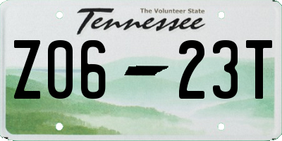 TN license plate Z0623T
