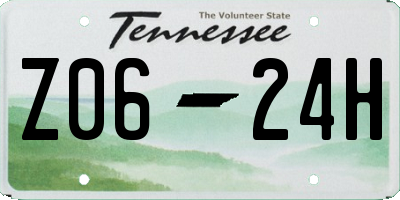 TN license plate Z0624H