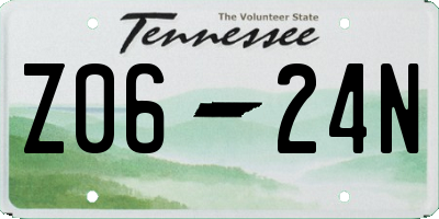 TN license plate Z0624N