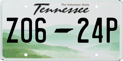 TN license plate Z0624P