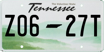 TN license plate Z0627T