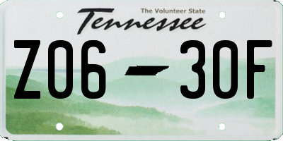 TN license plate Z0630F