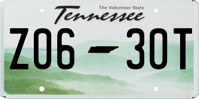 TN license plate Z0630T