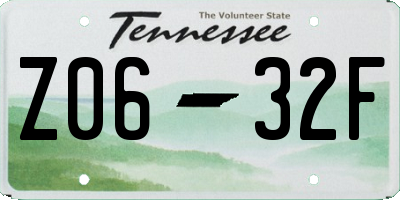 TN license plate Z0632F