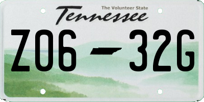 TN license plate Z0632G
