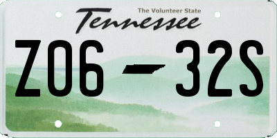 TN license plate Z0632S