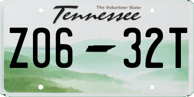 TN license plate Z0632T