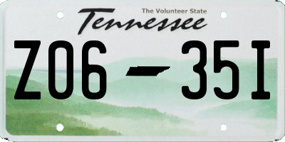 TN license plate Z0635I