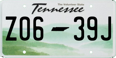 TN license plate Z0639J
