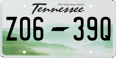 TN license plate Z0639Q