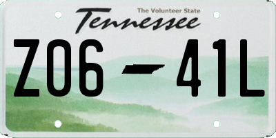 TN license plate Z0641L