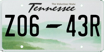 TN license plate Z0643R