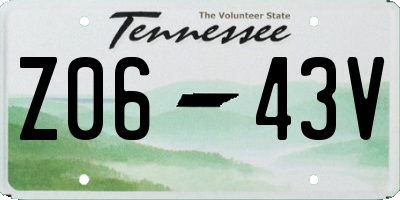 TN license plate Z0643V