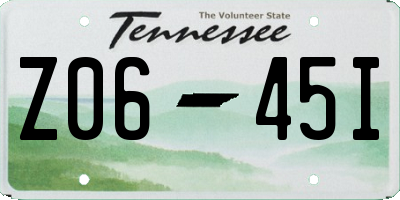TN license plate Z0645I