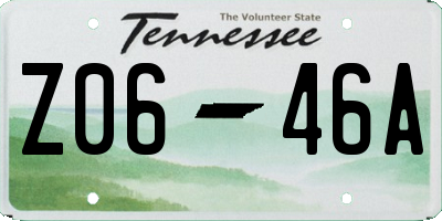 TN license plate Z0646A