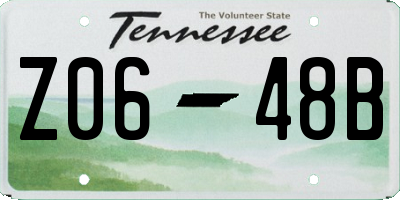 TN license plate Z0648B