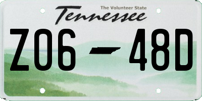 TN license plate Z0648D