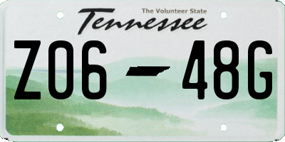 TN license plate Z0648G