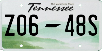 TN license plate Z0648S