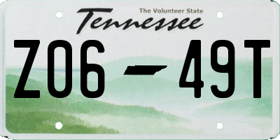 TN license plate Z0649T